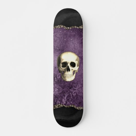 Dark Moody Paarse Gothic Glam met huid Persoonlijk Skateboard (Voorkant)