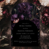 Dark Moody Paarse Gotische Bloemen Vrijgezellenfee Kaart