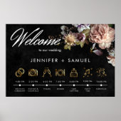 Dark Moody Pastel Opulent Floral Orde van Evenemen Poster (Voorkant)