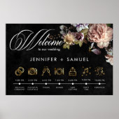 Dark Moody Pastel Opulent Floral Orde van Evenemen Poster (Voorkant)