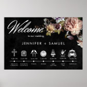 Dark Moody Pastel Opulent Floral Orde van Evenemen Poster (Voorkant)