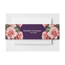 Dark moody pink and red roses purple wedding