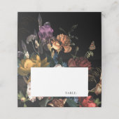 Dark Moody Romantic Floral Dutch Plaatskaartje (Buitenkant ongevouwen)