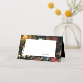 Dark Moody Romantic Floral Dutch Plaatskaartje