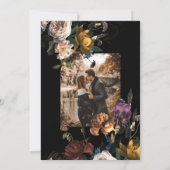 Dark Moody Romantic Floral Dutch Save the Date Kaart (Achterkant)