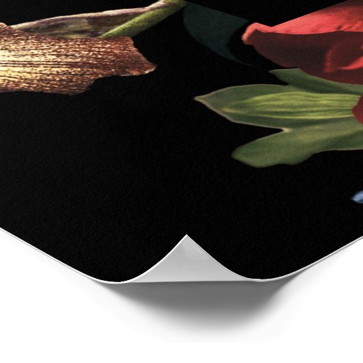 Dark Moody Romantic Floral Dutch Weddenschap Welko Poster (Hoek)