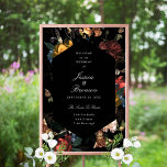 Dark Moody Romantic Floral Dutch Weddenschap Welko Poster<br><div class="desc">Dramatische painterly floral in de Nederlandse stramienstijl boven aangepaste kleurgeometrische en achtergrondkleur; kies uw poster stijl</div>