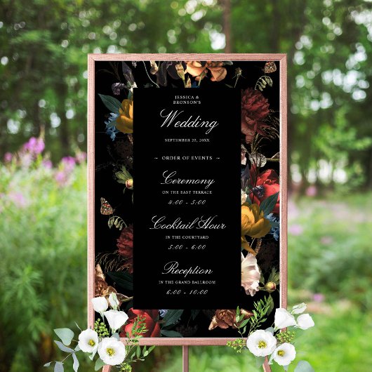 Dark Moody Romantic Floral Dutch Weddenschap Welko Poster