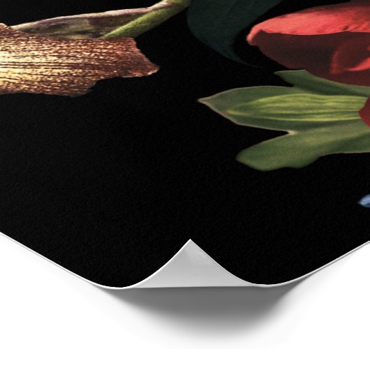 Dark Moody Romantic Floral Dutch Weddenschap Welko Poster (Hoek)