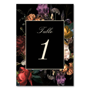 Dark Moody Romantic Floral Dutch Wedding Kaart