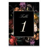 Dark Moody Romantic Floral Dutch Wedding Kaart (Achterkant)