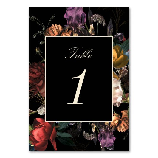 Dark Moody Romantic Floral Dutch Wedding Kaart (Voorkant)