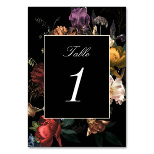 Dark Moody Romantic Floral Dutch Wedding Kaart