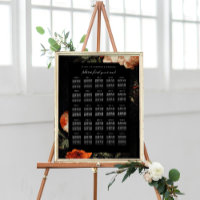 Dark Moody Romantic Floral Dutch Wedding Seating S