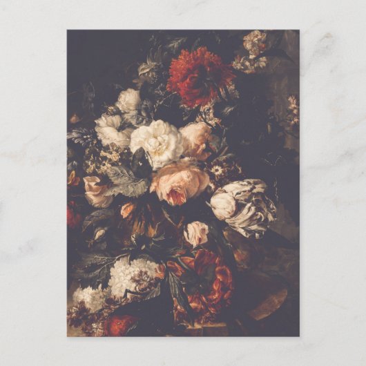 Dark Moody Romantische Bloemen Blank Briefkaart (Voorkant)
