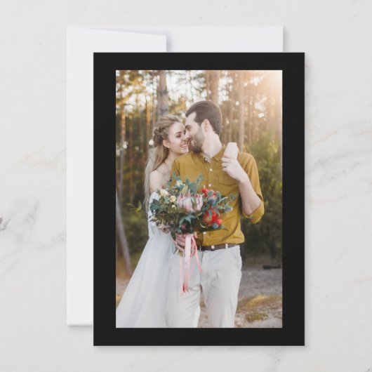 Dark Moody Romantische Bloemenbruiloft Save the Da Kaart (Achterkant)