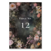 Dark Moody Romantische Bloemenbruiloft Welkom Kaart (Voorkant)