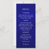Dark Moody Royal Blue met krassen Menu Kaart (Voorkant)