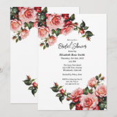 Dark moody roze en rode rozen vrijgezellenfeest kaart (Voorkant / Achterkant)