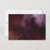 Dark + Moody rustieke bloemenbruiloft QR Reply Kaa Kaart (Achterkant)