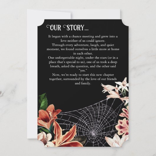 Dark Moody Verloving Aankondiging Aangepaste foto (Achterkant)