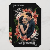 Dark Moody Verloving Aankondiging Aangepaste foto (Voorkant / Achterkant)