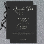 Dark Moody Victoriaans Moon & Sun Bruiloft Save The Date