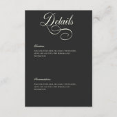 Dark Moody Victoriaans Moon & Sun Trouwgegevens Informatiekaartje (Voorkant)