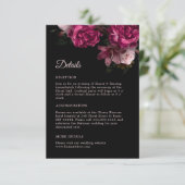 Dark Moody Vintage Fine Art Roses Informatiekaartje (Staand voorkant)