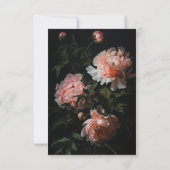 Dark Moody Zwart Gothic Florals Vrijgezellenfeest Bedankkaart (Achterkant)