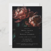 Dark Moody Zwart Gothic Florals Vrijgezellenfeest Kaart (Voorkant)