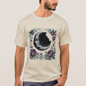 Dark Moon Garden – Mystical Gothic Night Art T-shirt (Voorkant)