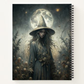Dark Moon Witch - Aangepaste Grimoire Journal Notitieboek (Achterkant)