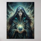 Dark Moon Witch – Crystal Vision Muurkunst Poster (Voorkant)