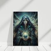 Dark Moon Witch – Crystal Vision Muurkunst Poster