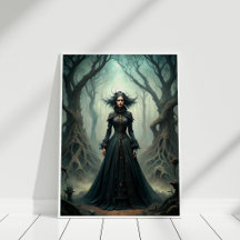 Dark Moon Witch - Forest Queen Wall Art