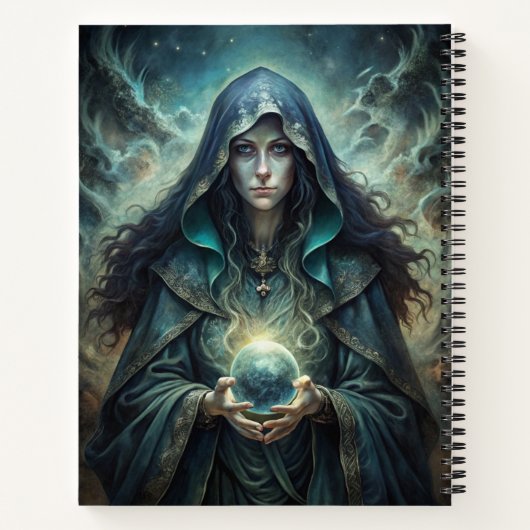 Dark Moon Witch Gepersonaliseerde Spell Notitieboek (Achterkant)