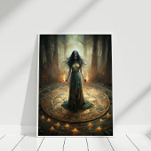 Dark Moon Witch - Ritual Circle Wall Poster