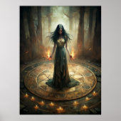 Dark Moon Witch - Ritual Circle Wall Poster (Voorkant)