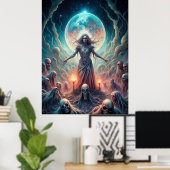 Dark Moon Witch - Spirit Calling Ritual Poster (Thuiskantoor)