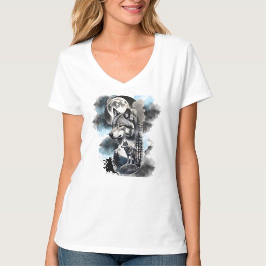 Dark Moon Wolves T-shirt (Voorkant)