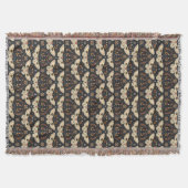 Dark Moth Witchy Boho Botanical Pattern Deken (Voorkant)