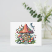 Dark Mushroom Cottagewitch Folklore Whimsical Briefkaart (Staand voorkant)