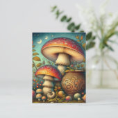 Dark Mushroom Cottagewitch Folklore Whimsical Briefkaart (Staand voorkant)