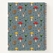 Dark Mushroom Pattern Composition Notitieboek (Achterkant)