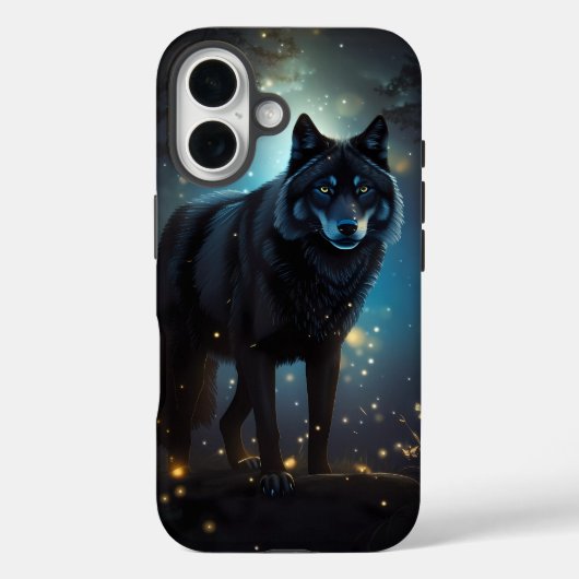 Dark Mysterious Black Wolf Case-Mate iPhone Case (Achterkant)