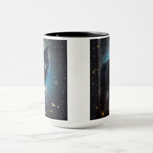 Dark Mysterious Black Wolf Mok (Midden)