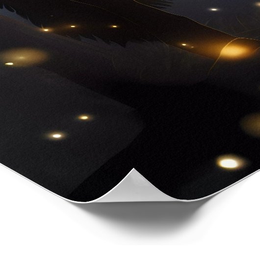 Dark Mysterious Black Wolf Poster (Hoek)