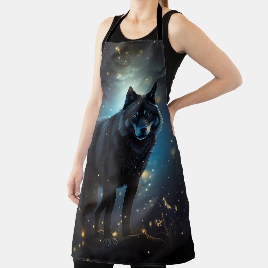 Dark Mysterious Black Wolf Schort (Insitu)