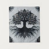 Dark Mystic Tree of Life Tapestry Wandkleed (Voorkant)